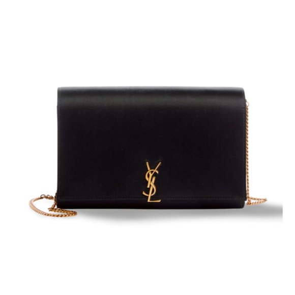 AUTHENTIC - YSL Le Monogramme Glossy Wallet on Crossbody Chain - Picture 1 of 13
